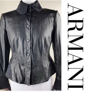 Armani Collezioni leather jacket